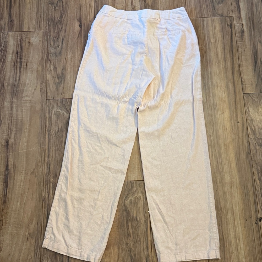 Cato Pale Pink Linen-Blend Wide Leg Pants - Picture 4 of 6